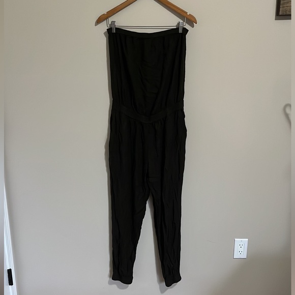 Talula dark green sleeveless romper - Picture 2 of 9